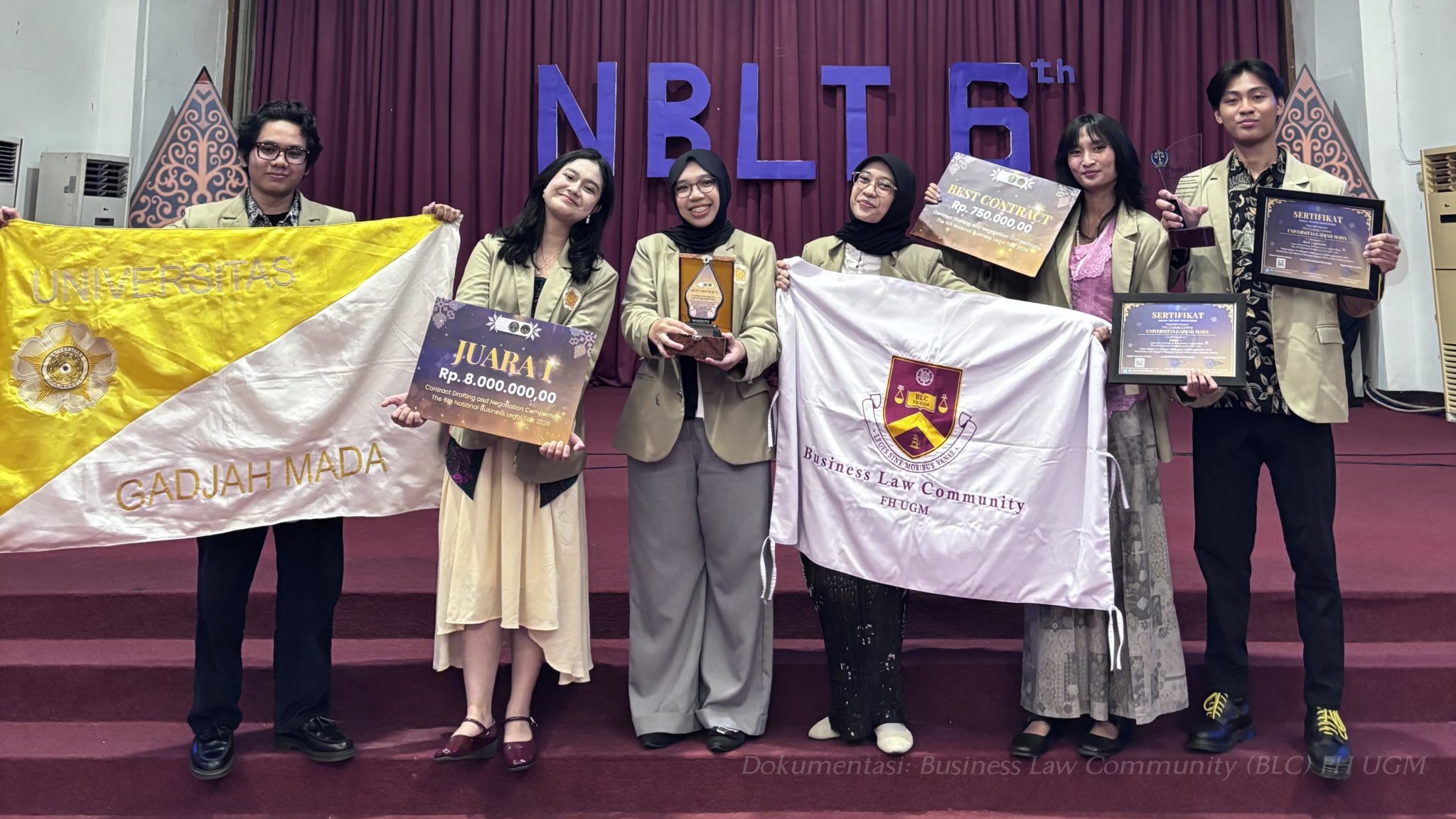 Delegasi FH UGM Sabet Juara 1 dan Best Contract pada NBLT 2026 ...